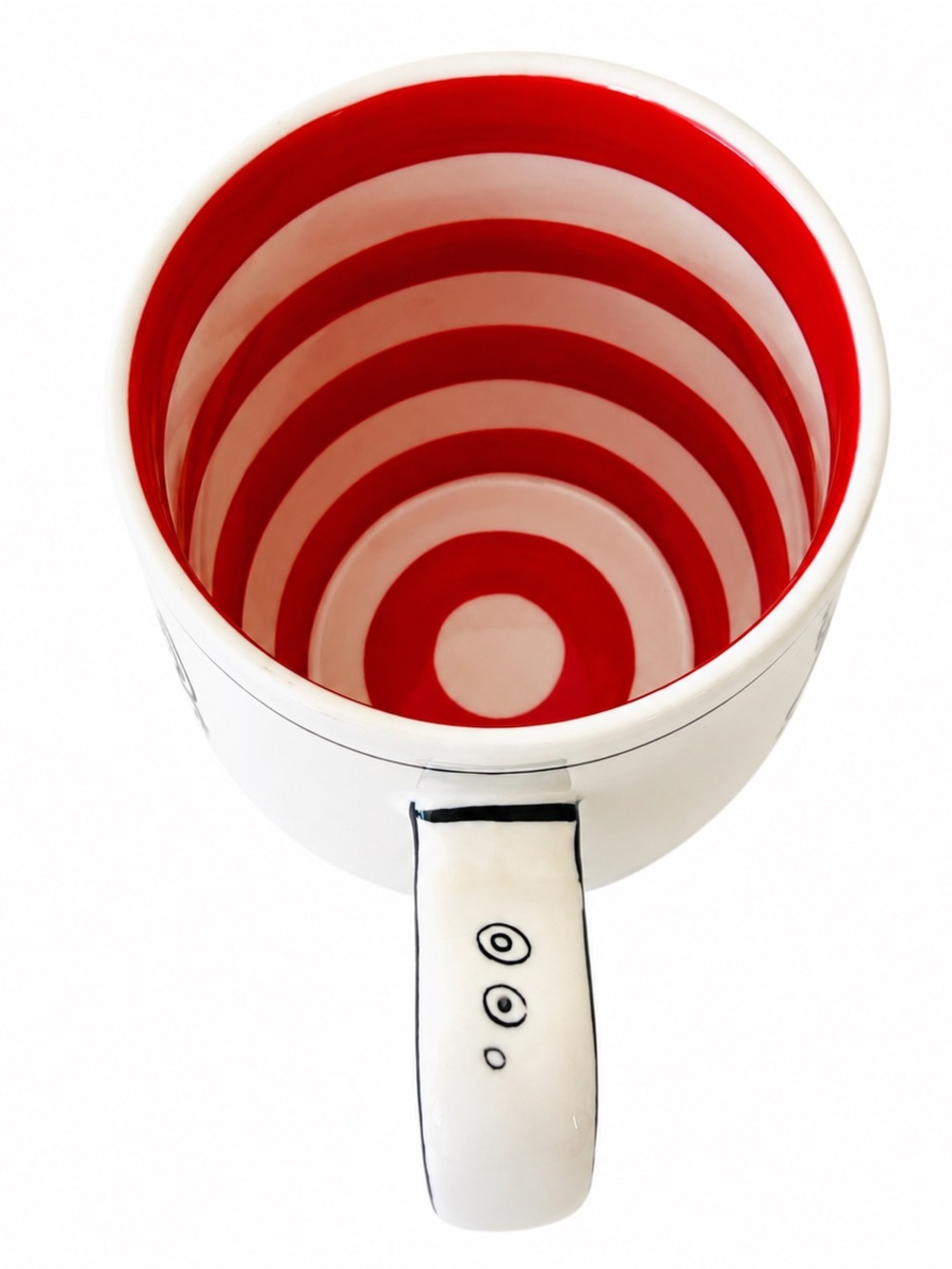 Anthropologie Katie Mandy Hello I Love You Red Stripe Mug 14 Oz - Picture 3 of 7